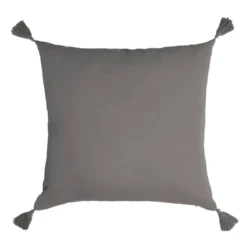 Cuscino quadrato garza di cotone (40 cm) Gaïa Grigio granito