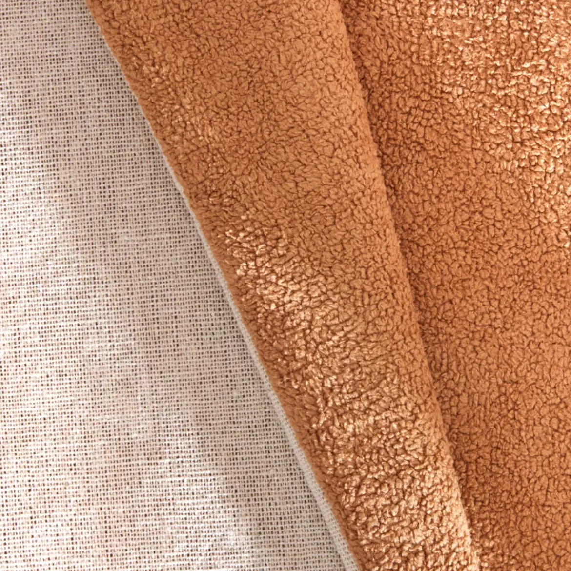 Cuscino quadrato in bouclé (40 x 40 cm) Ava Camel