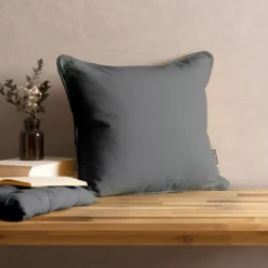 Cuscino quadrato in cotone (40 x 40 cm) Pixel Grigio antracite