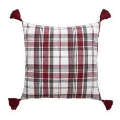 Cuscino quadrato in cotone (40 x 40 cm) Megeve Rosso