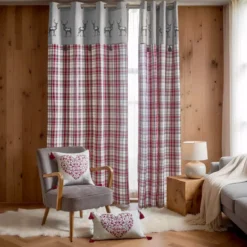Cuscino quadrato in cotone (40 x 40 cm) Megeve Rosso