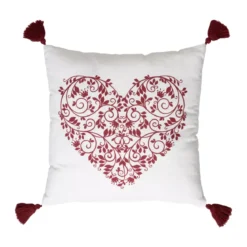 Cuscino quadrato in cotone (40 x 40 cm) Megeve Rosso