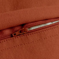 Cuscino quadrato in cotone (45 x 45 cm) Pixel frange Terracotta