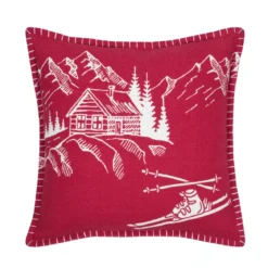 Cuscino Quadrato in Cotone (45 x 45 cm) Villard Rosso