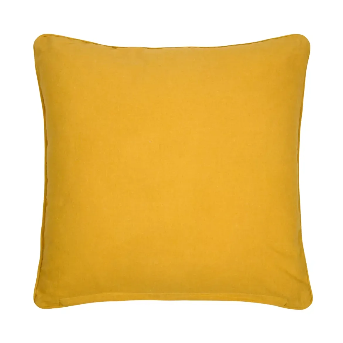 Cuscino quadrato in cotone (50 x 50 cm) Emmy Giallo senape