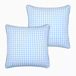 Cuscino quadrato in cotone (45 x 45 cm) Bardot Blu