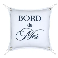 Cuscino quadrato in cotone (45 x 45 cm) Bordemer Bianco