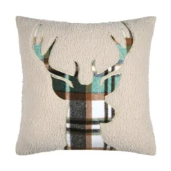 Cuscino quadrato in finta pelliccia (45 x 45 cm) Wildforest Verde