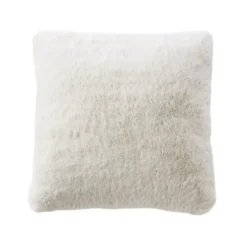 Cuscino quadrato in finta pelliccia (45 x 45 cm) Finn Bianco