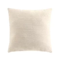 Cuscino quadrato in flanella in rilievo (45 x 45 cm) Nils Ecru