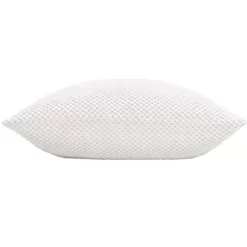 Cuscino quadrato in flanella in rilievo (45 x 45 cm) Java Bianco