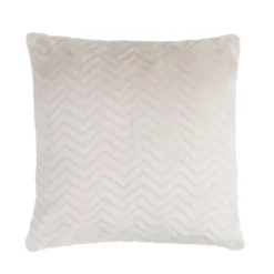 Cuscino quadrato in flanella (45 x 45 cm) Zag Beige