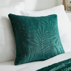 Cuscino quadrato in flanella (45 x 45 cm) Fiore Verde