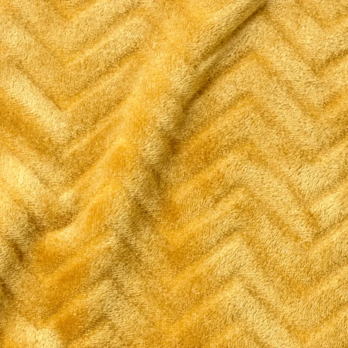 Cuscino quadrato in flanella (45 x 45 cm) Zag Giallo senape