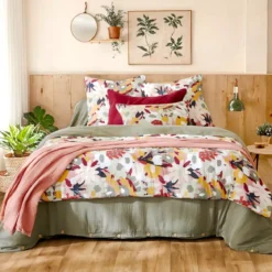 Cuscino quadrato in garza di cotone (45 x 45 cm) Azel Multicolore