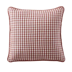 Cuscino quadrato in garza di cotone (45 x 45 cm) Gaïa vichy Terracotta