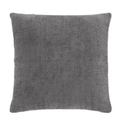 Cuscino quadrato in velluto (45 x 45 cm) Leo Grigio Antracite