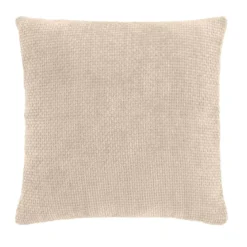 Cuscino quadrato in velluto (45 x 45 cm) Leo Ecru