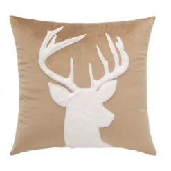 Cuscino quadrato in velluto (45 x 45 cm) Vik Sabbia beige