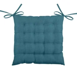 Cuscino quadrato per sedia 16 punti (40 x 40 cm) Béa Blu ottanio