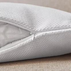 Cuscino quadrato tessuto (45 x 45 cm) Alba Bianco perla