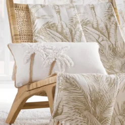 Cuscino rettangolare cotone (30 x 50 cm) Sahara Ecru