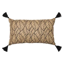Cuscino rettangolare cotone e juta (30 x 50 cm) Nama Nero