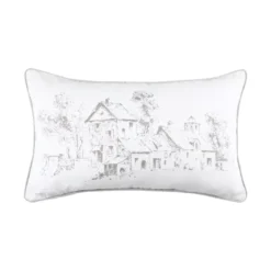 Cuscino rettangolare cotone (50 cm) Sophie Ecru