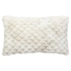 Cuscino rettangolare ecopelliccia (38 x 58 cm) Adriel Beige