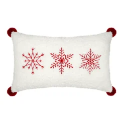 Cuscino rettangolare effetto pelliccia sintetica (30 x 50 cm) Bessey Rosso