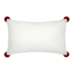 Cuscino rettangolare effetto pelliccia sintetica (30 x 50 cm) Bessey Rosso