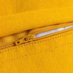 Cuscino rettangolare in cotone (40 x 60 cm) Pixel con frange Giallo senape
