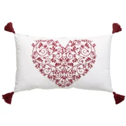 Cuscino rettangolare in cotone (30 x 50 cm) Megeve Rosso
