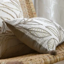 Cuscino rettangolare in cotone (30 x 50 cm) Hemera Ecru