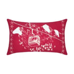 Cuscino rettangolare in cotone (30 x 50 cm) Villard Rosso