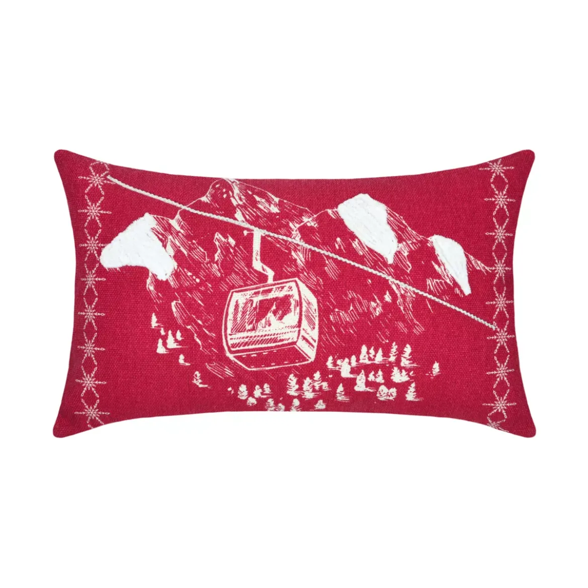 Cuscino rettangolare in cotone (30 x 50 cm) Villard Rosso