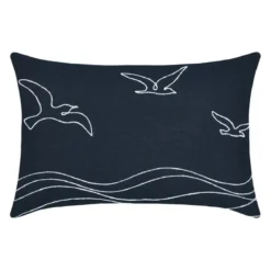 Cuscino rettangolare in cotone (40 x 60 cm) Bordemer Blu jeans