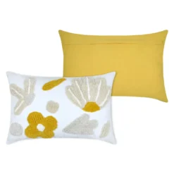 Cuscino rettangolare in cotone (40 x 60 cm) Camille Ecru