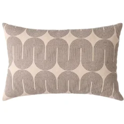 Cuscino rettangolare in cotone (40 x 60 cm) Ondine Nero