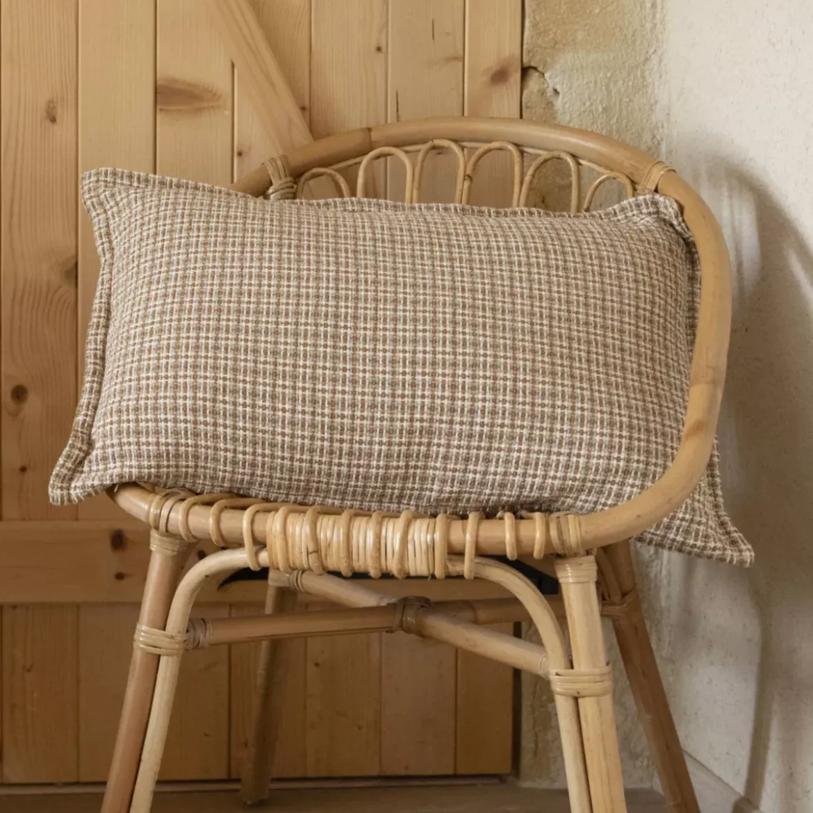 Cuscino rettangolare in cotone (50 x 80 cm) Marius Marrone
