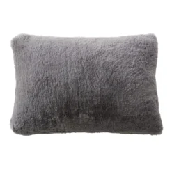 Cuscino rettangolare in finta pelliccia (40 x 60 cm) Finn Grigio Antracite
