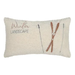 Cuscino rettangolare in finta pelliccia (30 x 50 cm) Wildforest Ecru