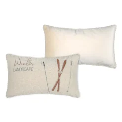Cuscino rettangolare in finta pelliccia (30 x 50 cm) Wildforest Ecru
