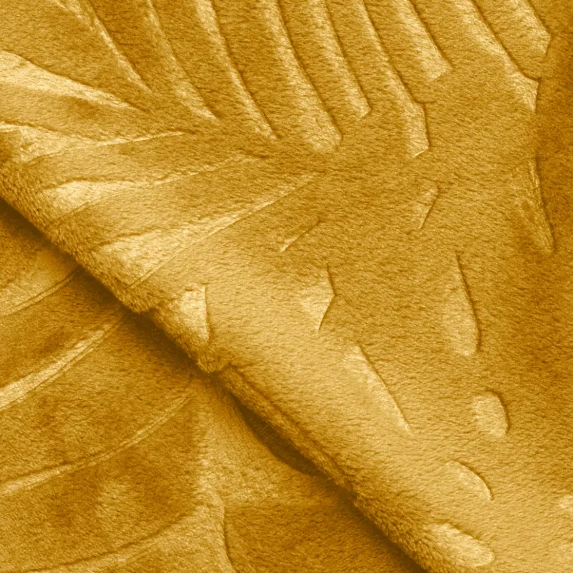 Cuscino rettangolare in flanella (40 x 60 cm) Flore Giallo senape
