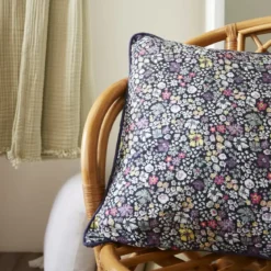 Cuscino rettangolare in garza di cotone (40 x 60 cm) Elya Viola