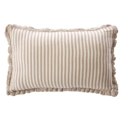 Cuscino rettangolare in garza di cotone (40 x 60 cm) Gaïa a righe Corda