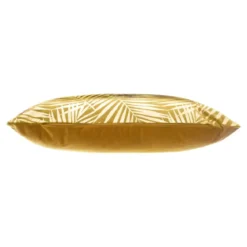 Cuscino rettangolare velluto Or Tropic Giallo ocra