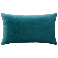Cuscino rettangolare velluto (30 x 50 cm) Dolce Blu ottanio