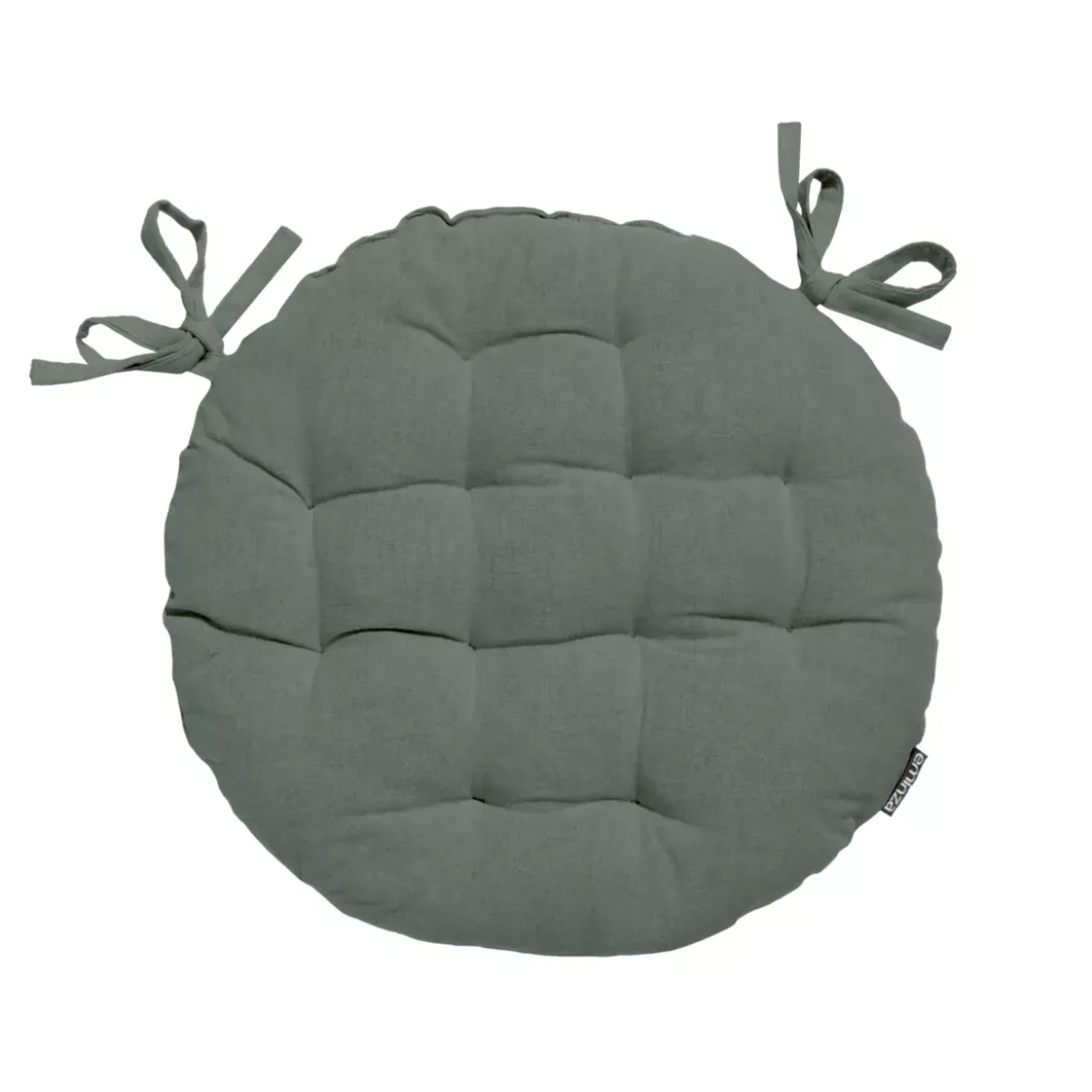 Cuscino rotondo in cotone per sedia (40 cm) Pixel Verde cachi