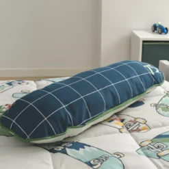 Cuscino rotondo per bambini in cotone (65 x 25 cm) California Blu